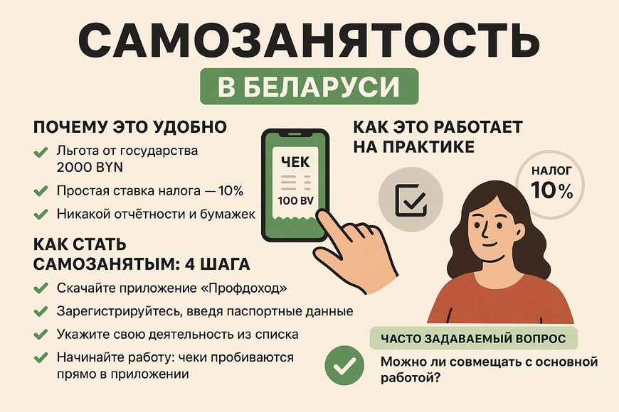 Самозанятый в Беларуси: просто, удобно и выгодно