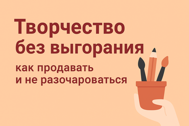 Гайд. Творчество без выгорания: как продавать и не разочаровываться